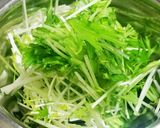 水菜たっぷり～♡わさび味の冷やっこ作り方1写真