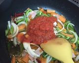 ベーコンと野菜のトマトパスタ作り方3写真