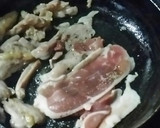失楽園鍋の残り材料とコゴミの炒めもの作り方2写真