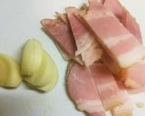 まるごと豆苗DEニンニクベーコンサラダ♪作り方1写真