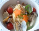 お子様に♪あさりと野菜のスープスパ作り方3写真