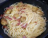 新じゃがとベーコンのめんつゆパスタ作り方8写真