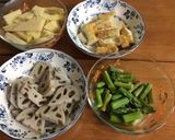 赤酢の酢豚筍とレンコンにアスパラと厚揚げ作り方2写真