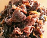 常備菜♪お弁当にも♪甘辛牛肉の佃煮♪作り方3写真