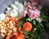 野菜たっぷりコンソメスープ♫作り方1写真