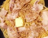 フライパンで♬豚しゃぶのバター醤油パスタ作り方2写真