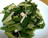 余ったネギみつばニラで簡単サラダ水菜でも作り方3写真