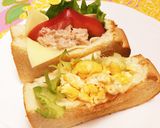 簡単おしゃれ朝食☆ポケットサンド作り方5写真
