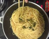 たらこと高菜の和風スープパスタ作り方5写真