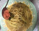 たらこと高菜の和風スープパスタ作り方6写真