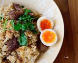 香ばし牛肉ガーリック炒め飯作り方6写真