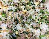 小松菜と豚肉のかきまわしご飯作り方8写真