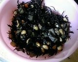 ひじきの煮物リメイク♪ひじきの巾着☆作り方1写真