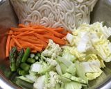 根菜アスパラカリフラワ☆檸檬風味焼うどん作り方2写真