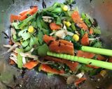 季節の野菜ときのこを辛子胡麻醤油和え作り方7写真
