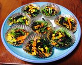 季節の野菜ときのこを辛子胡麻醤油和え作り方9写真