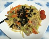 季節の野菜ときのこを辛子胡麻醤油和え作り方10写真