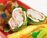 簡単お弁当おかず＊かにかまチーズサラダ巻作り方3写真