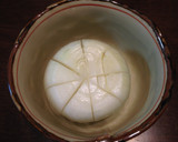 まるごと新玉ねぎとゆで卵の温サラダ作り方1写真
