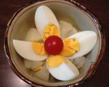 まるごと新玉ねぎとゆで卵の温サラダ作り方4写真