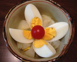 まるごと新玉ねぎとゆで卵の温サラダ作り方4写真