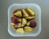 レンジで簡単☆酢生姜で薩摩芋のそぼろ煮。作り方6写真