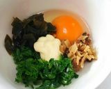 わさび菜の卵焼きおにぎらず作り方1写真
