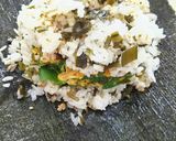 わさび菜の卵焼きおにぎらず作り方10写真