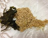 持ち運び簡単！ゴマとあおさの味噌汁！作り方1写真
