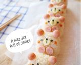 キャラ弁も♡簡単♪くまさんちぎりおにぎり作り方5写真