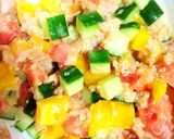 丸ごとトマトの彩り野菜サラダ作り方4写真
