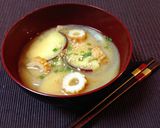 だし入り味噌で簡単＊さつまいもの味噌汁作り方6写真