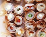 おウチ居酒屋♡カラフル竹輪のベーコン巻串作り方7写真