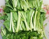 簡単！春菊の塩にんにく炒め作り方1写真