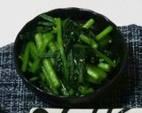 簡単！春菊の塩にんにく炒め作り方4写真