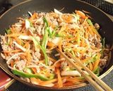照り焼きハンバーグ風味！そぼろもやし作り方6写真