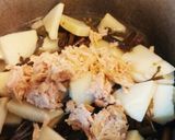 竹の子とわらび、シーチキンの煮物作り方3写真