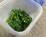 菜の花と鶏ささみの♡オトナ♡なごま和え作り方1写真