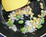 コーンと枝豆のお一人様チャーハン。作り方3写真