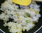コーンと枝豆のお一人様チャーハン。作り方5写真