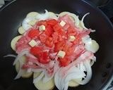 新じゃが新玉ねぎと豚肉の重ね蒸し焼き作り方3写真