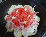 新じゃが新玉ねぎと豚肉の重ね蒸し焼き作り方3写真