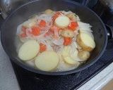 新じゃが新玉ねぎと豚肉の重ね蒸し焼き作り方5写真
