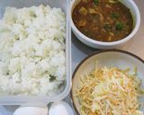 カレーアレンジ☆簡単☆卵のっけ焼きカレー作り方1写真