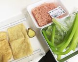 フキと鶏ひき肉で信田巻き作り方1写真