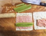 フキと鶏ひき肉で信田巻き作り方4写真
