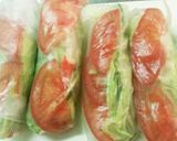 まるごとトマトとレタスの✨生春巻✨サラダ作り方5写真