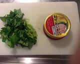 カニ缶と三つ葉の卵焼き作り方1写真