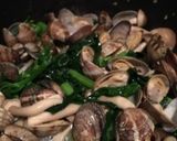 アサリと菜の花のピリ辛スープパスタ作り方4写真