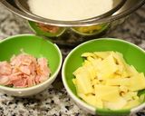 たけのことベーコンの炊き込みご飯作り方1写真